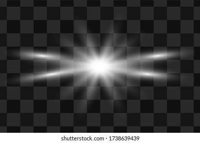 Vector transparent sunlight special lens flash light effect