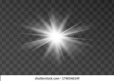 Vector transparent sunlight special lens flash light effect. - Shutterstock ID 1740546149
