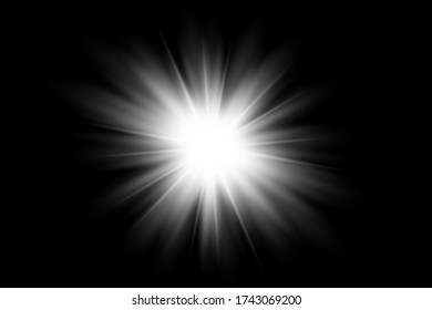 Vector transparent sunlight special lens flash light effect