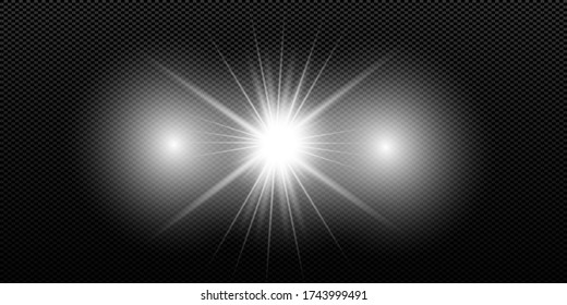 Vector transparent sunlight special lens flash light effect