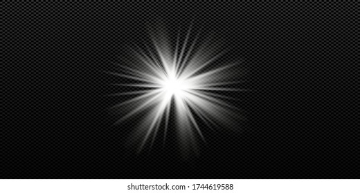 Vector transparent sunlight special lens flash light effect