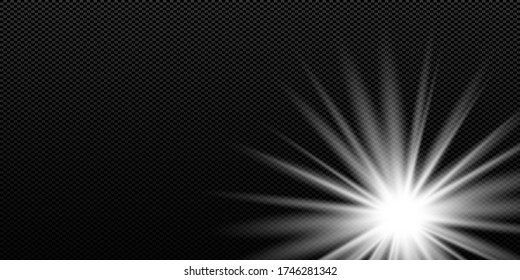 Vector transparent sunlight special lens flash light effect