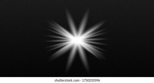 Efecto de luz de flash especial de la lente del sol transparente del vector