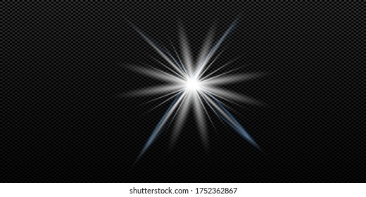 Vector transparent sunlight special lens flash light effect