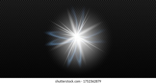 Vector transparent sunlight special lens flash light effect