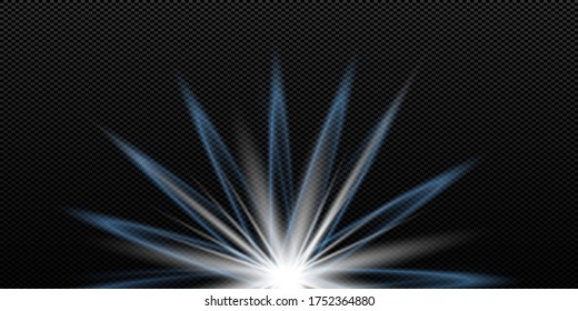 Vector transparent sunlight special lens flash light effect