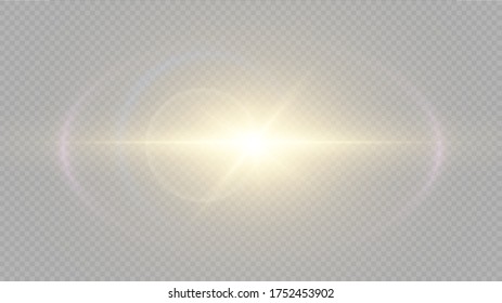 Vector transparent sunlight special lens flare light effect.
