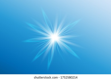 Vector transparent sunlight special lens flash light effect