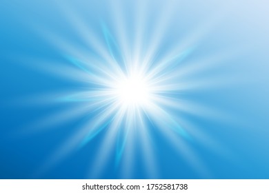 Efecto de luz de flash especial de la lente del sol transparente del vector