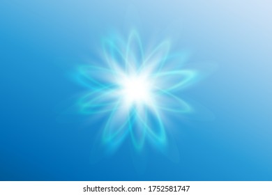 Vector transparent sunlight special lens flash light effect