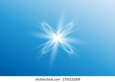Vector transparent sunlight special lens flash light effect
