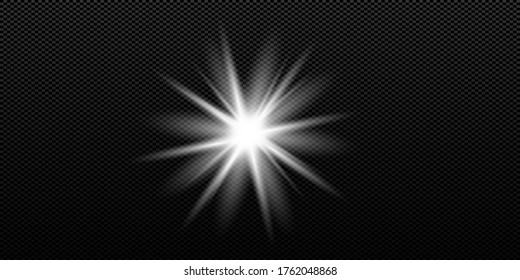 Efecto de luz de flash especial de la lente del sol transparente del vector