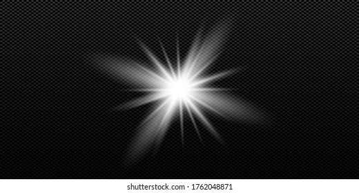 Efecto de luz de flash especial de la lente del sol transparente del vector