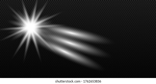 Vector transparent sunlight special lens flash light effect