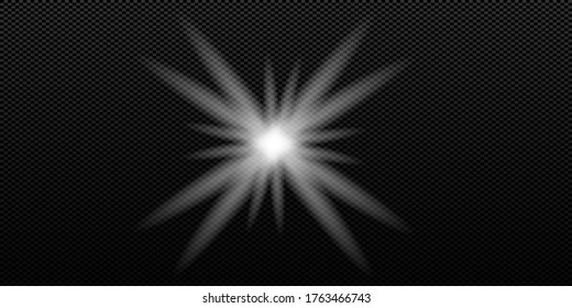 Efecto de luz de flash especial de la lente del sol transparente del vector