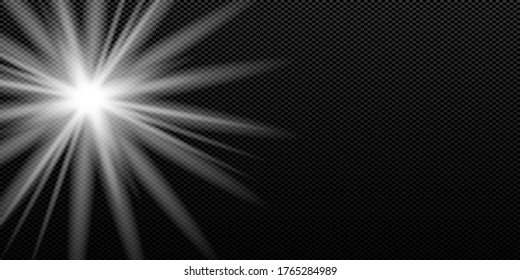 Vector transparent sunlight special lens flash light effect