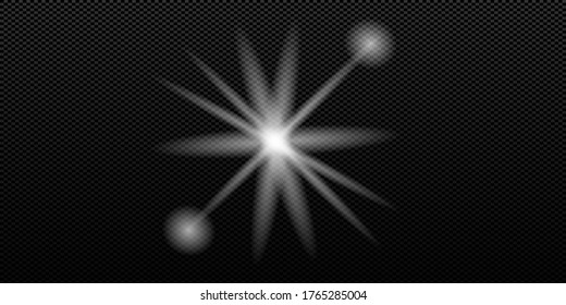 Vector transparent sunlight special lens flash light effect