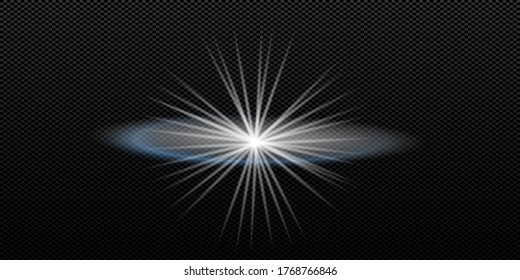 Vector transparent sunlight special lens flash light effect