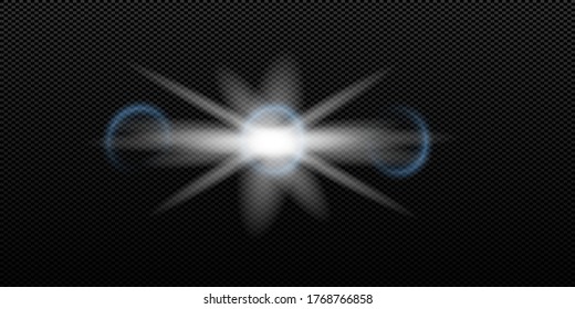 Vector transparent sunlight special lens flash light effect