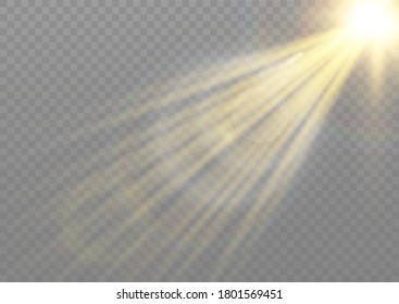 Vector transparent sunlight special lens flare light effect.