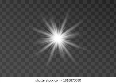 Vector transparent sunlight special lens flare light effect.