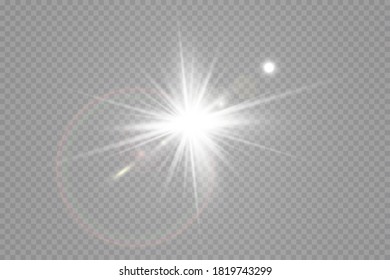 Vector transparent sunlight special lens flare light effect.