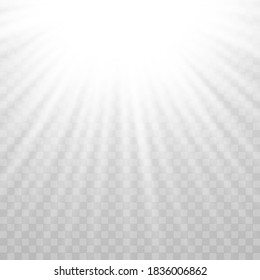 Vector transparent sunlight special lens flash light effect.front sun lens flash. Vector blur in the light of radiance.