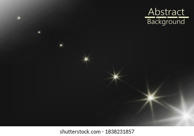 Vector transparent sunlight special lens flash light effect.front sun lens flash. Vector blur in the light of radiance.  Horizontal stellar rays and searchlight.Suitable as wallpaper, cover.