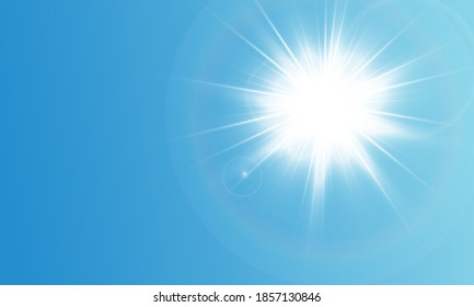 Vector transparent sunlight special lens flare light effect
