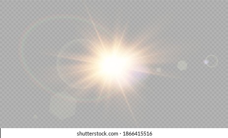 Vector transparent sunlight special lens flare light effect.