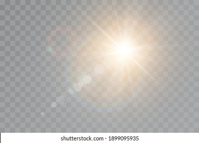 Vector transparent sunlight special lens flare light effect