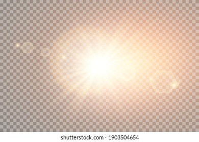 Vector Transparent Sunlight Special Lens Flare Light Effect. PNG. Vector Illustration