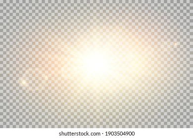 Vector transparent sunlight special lens flare light effect. PNG. Vector illustration