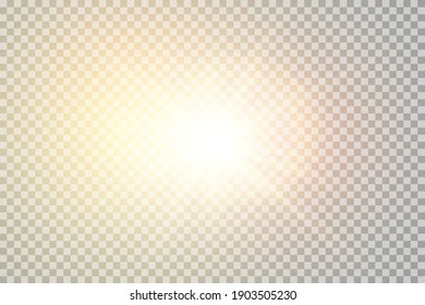 Vector transparent sunlight special lens flare light effect. PNG. Vector illustration