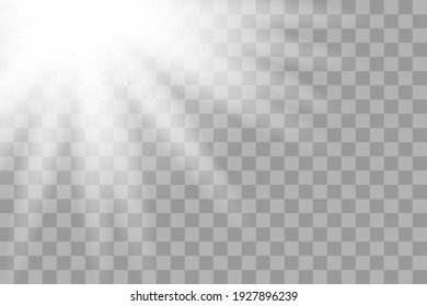 Image vectorielle transparence de la lumière solaire effet flash de la lentille de soleil spécial effet.flash de la lentille de soleil avant. Image vectorielle flou à la lumière du rayonnement. Un élément de décoration.
