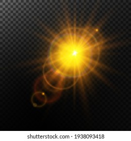 Vector transparent sunlight special lens flare light effect