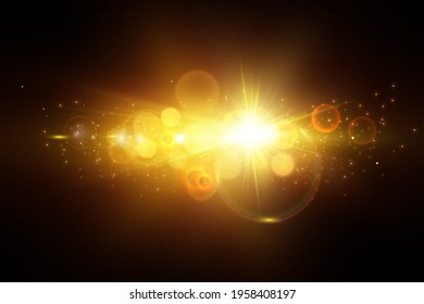 Vector transparent sunlight special lens flare light effect