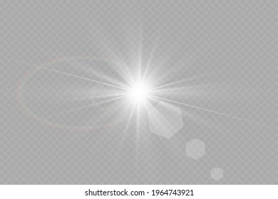 Efecto de la luz especial de la lente de la luz solar transparente del vector.