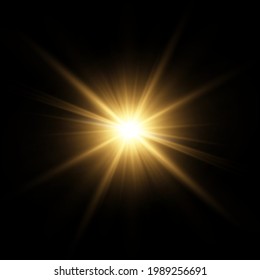 Vector transparent sunlight special lens flare light effect. PNG. Vector illustration.