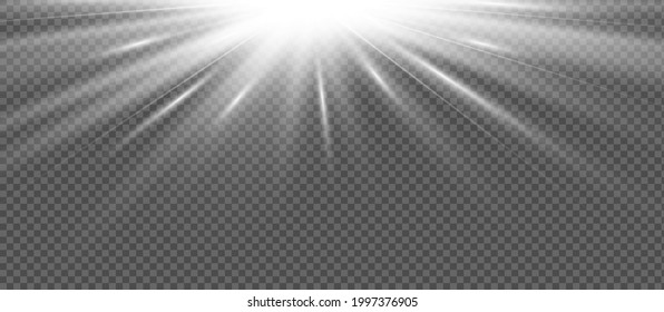 Vector transparent sunlight special lens flare light effect.