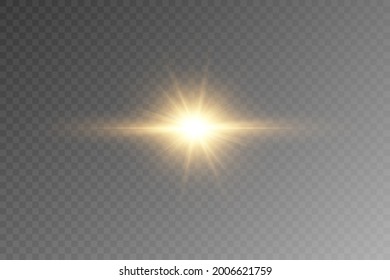 Vektortransparentes Sonnenlicht, spezieller Linsenflare-Lichteffekt. PNG. Vektorgrafik .