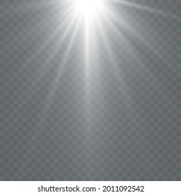 Vector transparent sunlight special lens flare light effect.