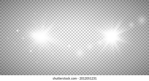 Vector transparent sunlight special lens flash light effect.front sun lens flash. Vector blur in the light of radiance.