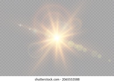 Vector transparent sunlight special lens flare light effect
