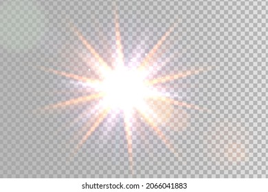 Vector transparent sunlight special lens flare light effect.