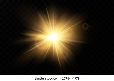 Vector transparent sunlight special lens flare light effect.