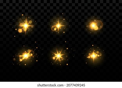 Efecto de la luz especial de la lente de la luz solar transparente del vector