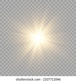 Vector transparent sunlight special lens flare light effect. PNG