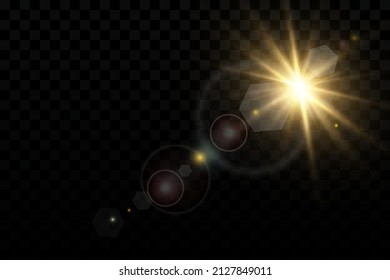 Vector transparent sunlight special lens flare light effect