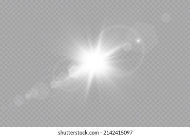 Vector transparent sunlight special lens flare light effect